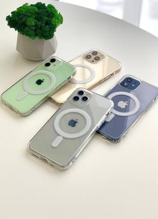 Прозорий чохол clear case with magsafe for iphone2 фото