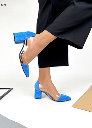 Жіночі туфлі човники натуральні шкіра замша