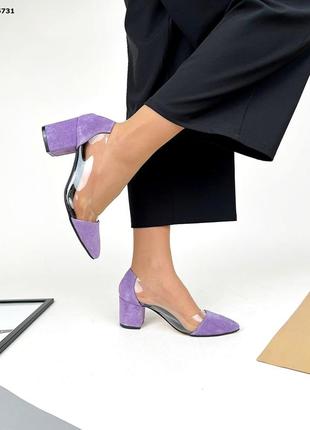 Жіночі туфлі човники натуральні шкіра замша