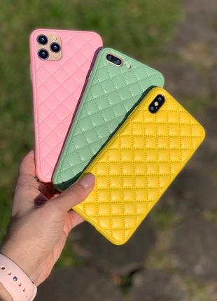 Чехол iphone quilted leather case2 фото