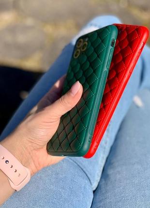 Чехол iphone quilted leather case10 фото