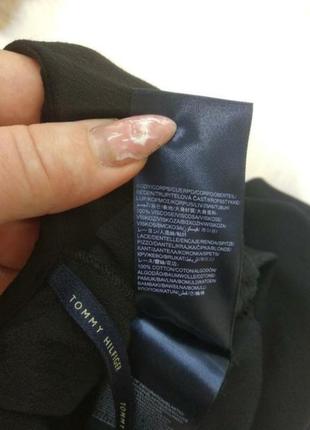 tommy Chunky hilfiger стильний чорний брючний літній комбінезон костюм з мереживом з вишивкою s m9 фото