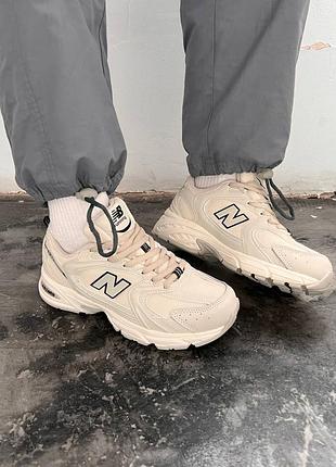 New balance 530 beige premium жіночі кросівки беланс кремові бежеві легкі з сіточкою женские кремовые беж кроссовки лёгкие с сеточкой топ качество