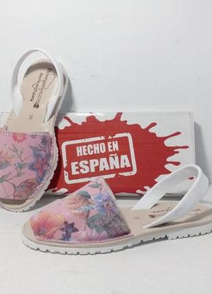 Шикарні жіночі іспанські сандалі, менорка, аварки з принтом, р 372 фото