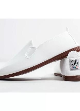 Белые текстильные мокасины javer для подростков, женщин, мужчин, оригинал испания