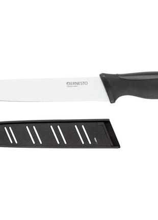 Кухонный нож разделочный ernesto, разделочный нож лезвие 20 см, нержавейка с керамическим прокрытием