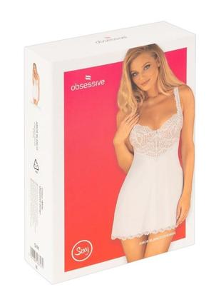 Amor blanco chemise obsessive білий пеньюар2 фото