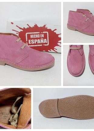 Удобные испанские ботинки из натуральной замши, для женщин, мужчин, подростков2 фото
