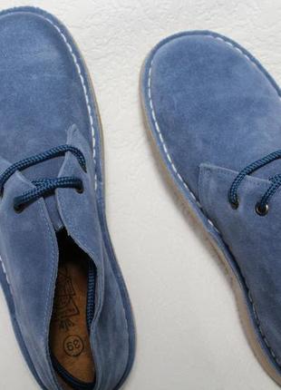 Замшевые испанские демисезонные ботинки со шнурками calidad2 фото