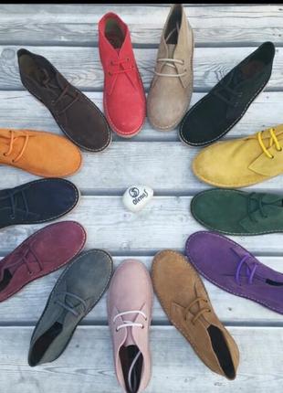 Испанские брендовые замшевые ботинки дезерты для подростков, женщин, мужчин7 фото
