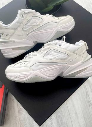 Шикарные женские кроссовки nike m2k tekno white белые