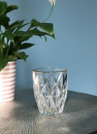 Набор стаканов 270 мл золотой изумруд 6 шт