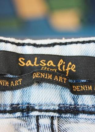 Ультрамодные джинсовые шорты salsa jeans с низкой посадкой размер 36 38 m l 10 12 коттон5 фото