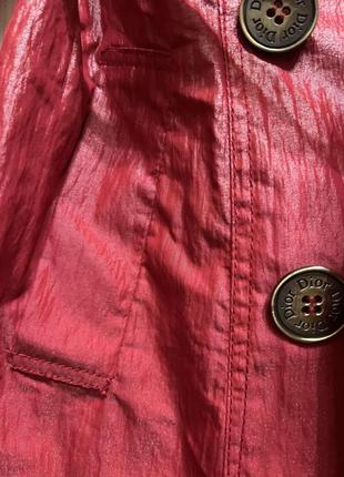 Женская красная ветровка тренч плащ  на шелковой подкладке dior3 фото