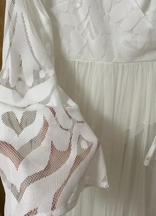 Сукня накидка пляжна парео боді в стилі zara весільна накидка сукня3 фото
