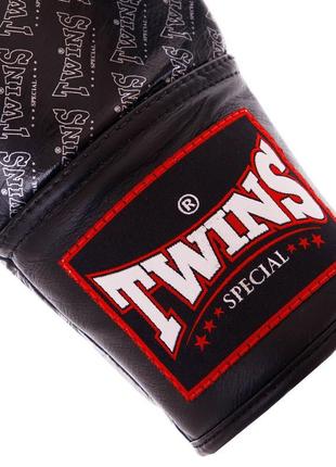 Перчатки боксерської шкіряні професійні на шнуровці twins fbgll1-tw15 фото