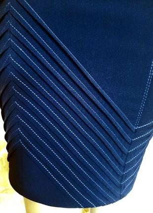Распродажа!   стильная юбка карандаш темно синего цвета 50,54р7 фото