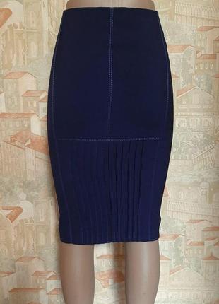 Распродажа!   стильная юбка карандаш темно синего цвета 50,54р6 фото
