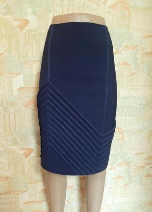 Распродажа!   стильная юбка карандаш темно синего цвета 50,54р1 фото