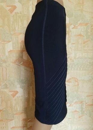 Распродажа!   стильная юбка карандаш темно синего цвета 50,54р3 фото