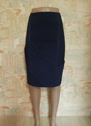 Распродажа!   стильная юбка карандаш темно синего цвета 50,54р2 фото