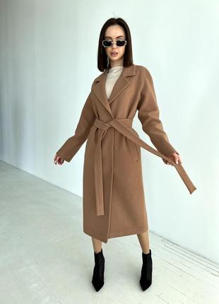 Люксовое качественное длинное пальто из итальянского кашемира2 фото