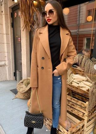 Брендовое женское длинное демисезонное пальто  из итальянского кашемира2 фото