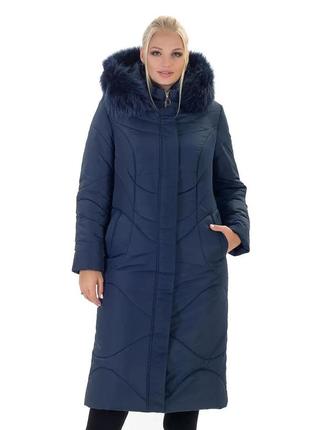 Зимнее теплое качественное длинное пальто больших размеров4 фото