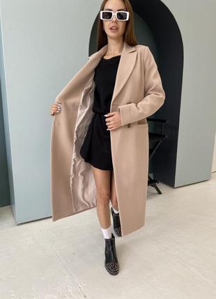 Брендове жіноче класичне пальто з італійського кашеміру7 фото