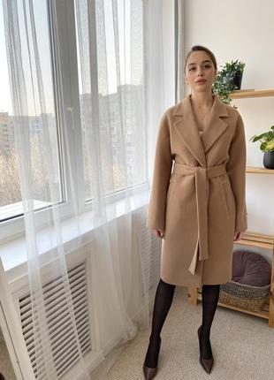 Зимнее теплое кашемировое женское пальто2 фото