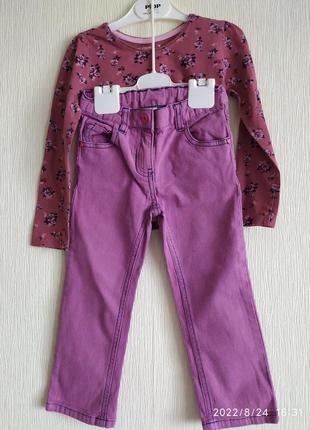 Фирменный комплект: брюки и реглан на девочку на рост 98 см