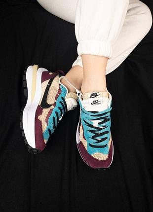 Кроссовки женские nike vaporwaffle sport fuschia x sacai/кросівки жіночі найк
