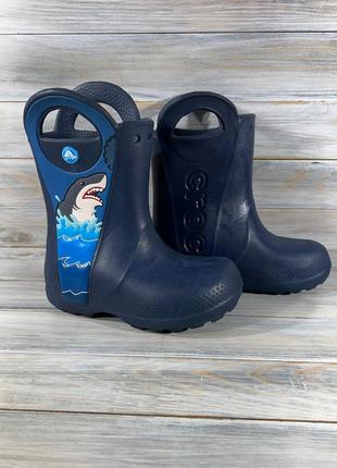 Crocs crocsfl shark ptch rain boot оригінальні чобітки