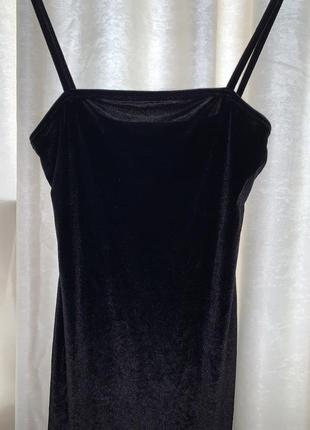 Плаття велюр pull & bear / little black dress4 фото