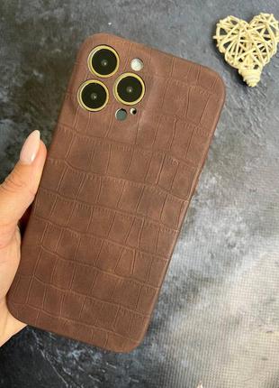 Чохол для iphone під крокодила crocodile leather case full iphone 13 series6 фото