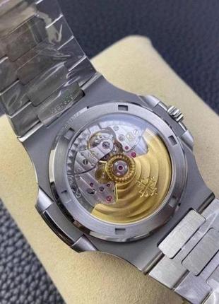 Мужские наручные часы patek philippe nautilus silver-green2 фото