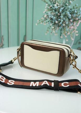 Marc jacobs small camera bag chocolate brown компактна жіноча міні сумочка марк джейкобс коричнева шоколадна женская мини сумка шоколад коричневая2 фото