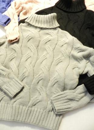 ⛔✅ об'ємний светр оверсайз велика в'язка етикеток зі складом тканини на жаль немає висока горловина2 фото