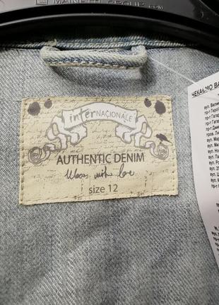 Джинсовая куртка укороченная 44-46 рр3 фото