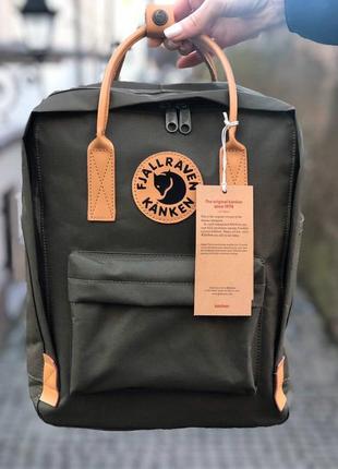 Рюкзак fjallraven kanken classic 16 l dark olive / наложка bs