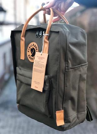 Рюкзак fjallraven kanken classic 16 l dark olive / наложка bs