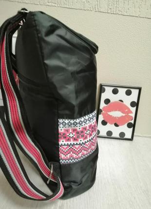 Рюкзак з національним орнаментом, вишивкою. рюкзак жіночий текстильний патріотичний.3 фото