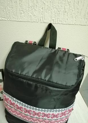 Рюкзак з національним орнаментом, вишивкою. рюкзак жіночий текстильний патріотичний.8 фото