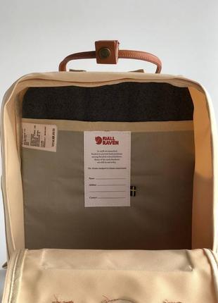 Рюкзак fjallraven kanken classic 16 l cream / наложка bs6 фото