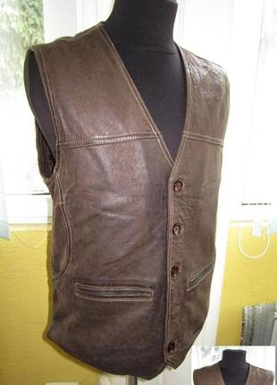 Оригінальна чоловіча шкіряна жилетка mc earl. лот 196