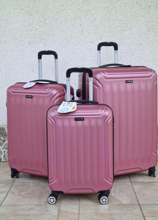 Красивый качественный чемодан mcs turkey 🇹🇷 rose gold 🌹1 фото