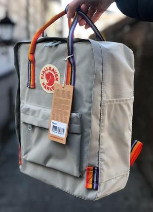 Рюкзак fjallraven kanken classic 16 l fog rainbow / наложка bs5 фото