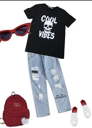 Футболочка со скелетом h&m