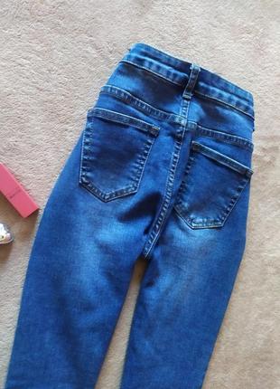 Качественные плотные стрейчевые джинсы скинни высокая талия5 фото
