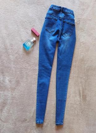Качественные плотные стрейчевые джинсы скинни высокая талия3 фото